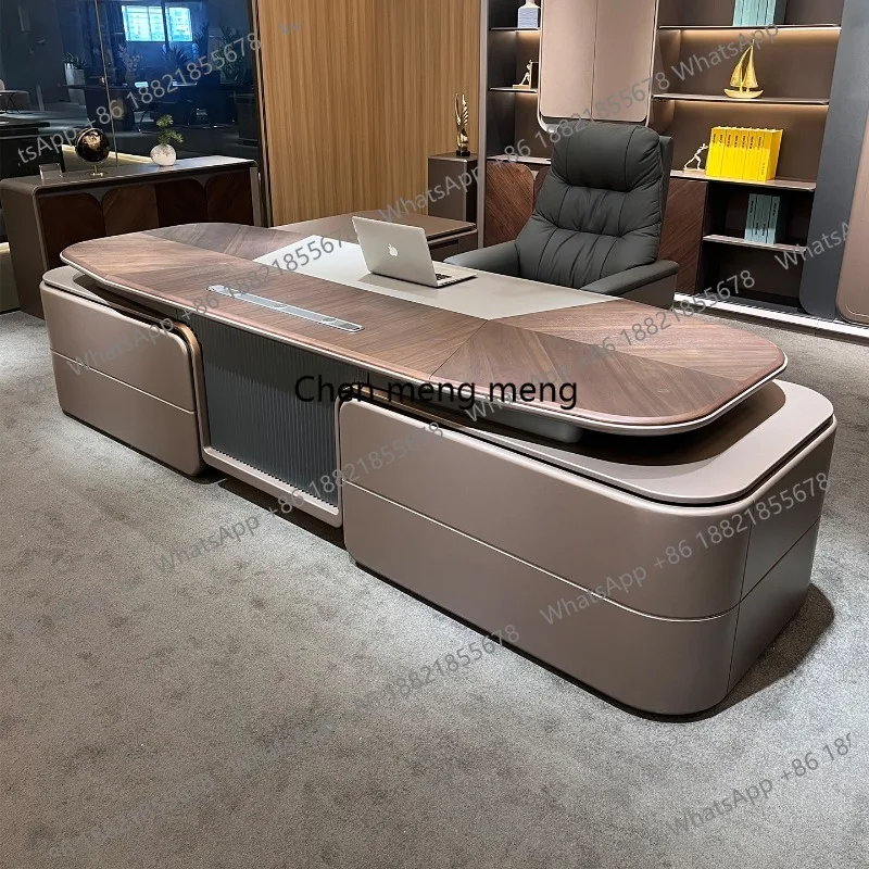 

European Aesthetic Office Desk Luxury Modern Computer Executive Office Desk Reception Design Mesas Escritorio Home Furniture