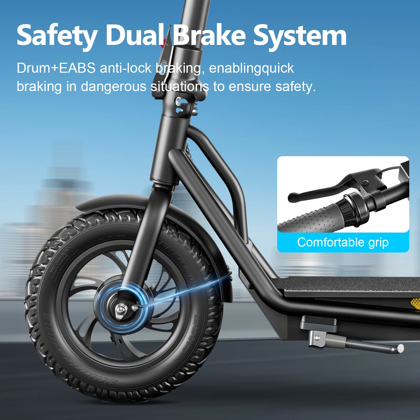 A19 12 Inch Adult Electric Scooter 500W 36V15Ah Foldable E Scooter Max Speed 35km/h 50-60KM Long Range Air Tire Commuter Scooter view 5