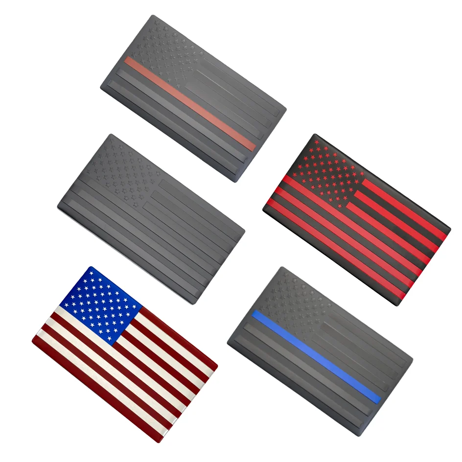 1pcs Automobile Exterior Accessories Great Country United States Of America USA National Flag Aluminum Alloy Car Stickers