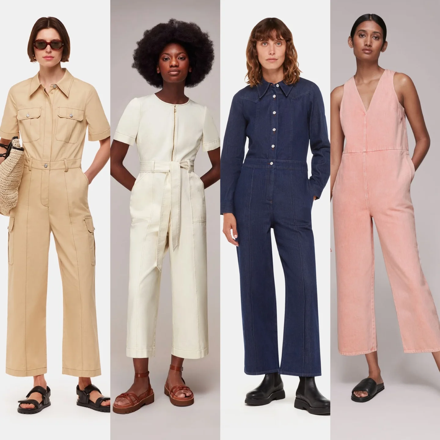 

Briti WS Comfortable Loose Materni Rer Long Holiday Casual High Waist Cotton Straight Leg Jumpsuit Women's Faion