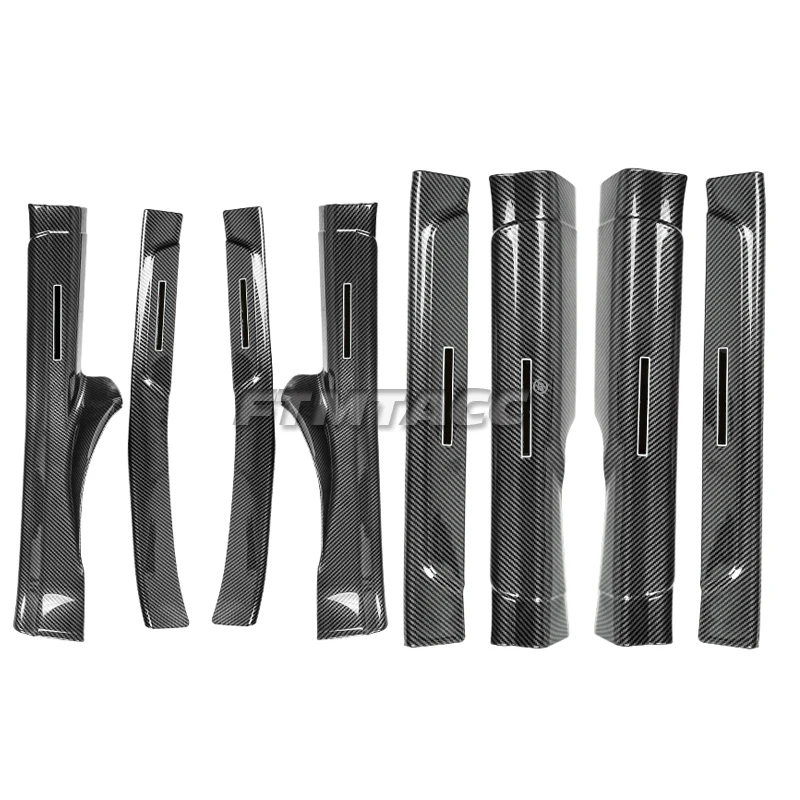 ABS Carbon Fiber Car Door Sill Scuff Plate Guard Protector Cover Trim For BMW 3 5 Series G20 G30 X1 F48 X3 G01 X5 F15 G05 X7 G07