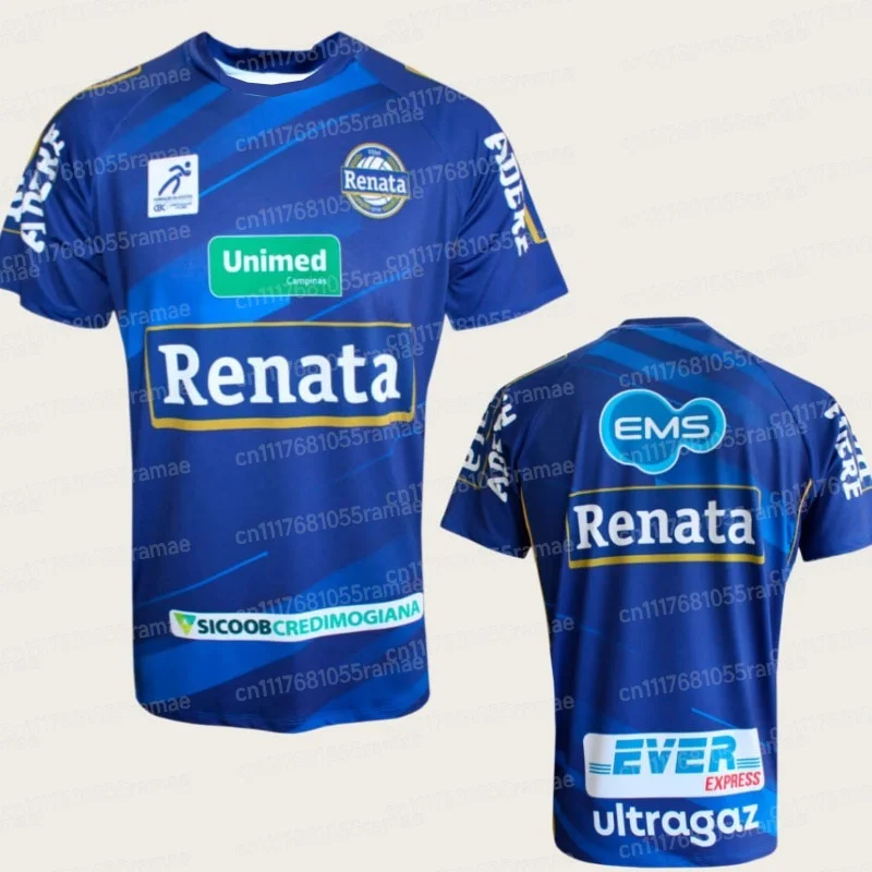 Brasilianisches Volleyball-T-Shirt mit Vollmuster, weich, atmungsaktiv, leicht, lässiges Freizeit-T-Shirt für Fans, Outdoor-Sport-Oberteil, Sport-T-Shirt – Detail 9