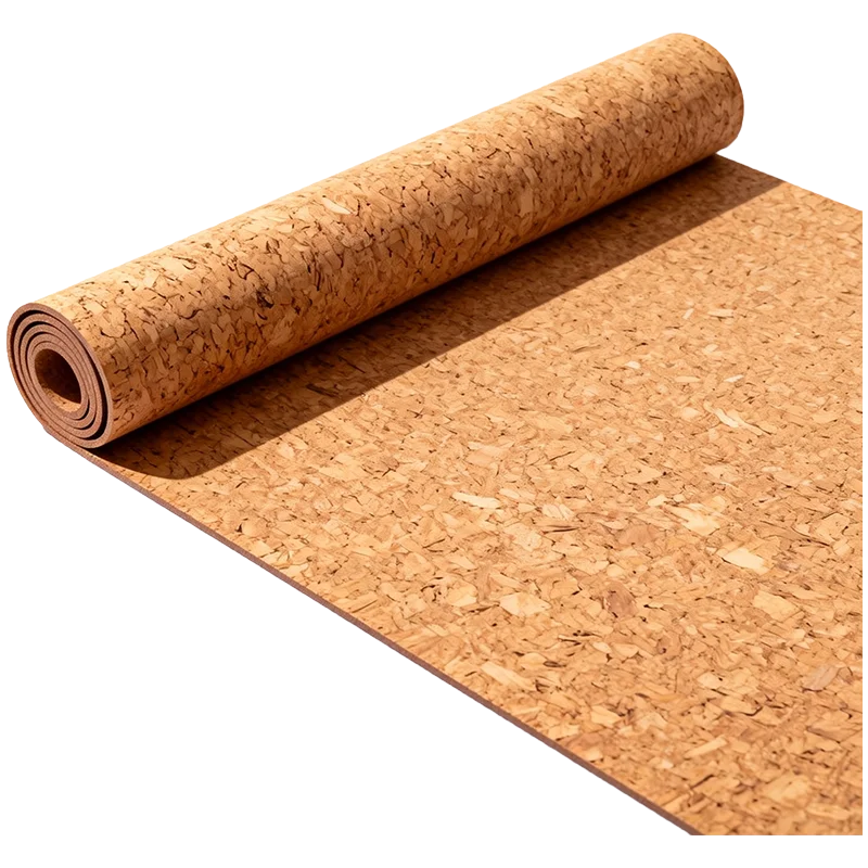 

5mm Thick Eco-Friendly Cork Yoga Mat 183cm Custom Printed Pilates Gym Fitness Non-Slip Surface Folding