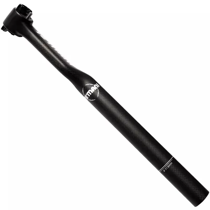 TEMANI Full Carbon Fiber Aero Seatpost Ultralight round Head Bicycle Seat Tube for Road And Mountain Bike Cycling Upgrade