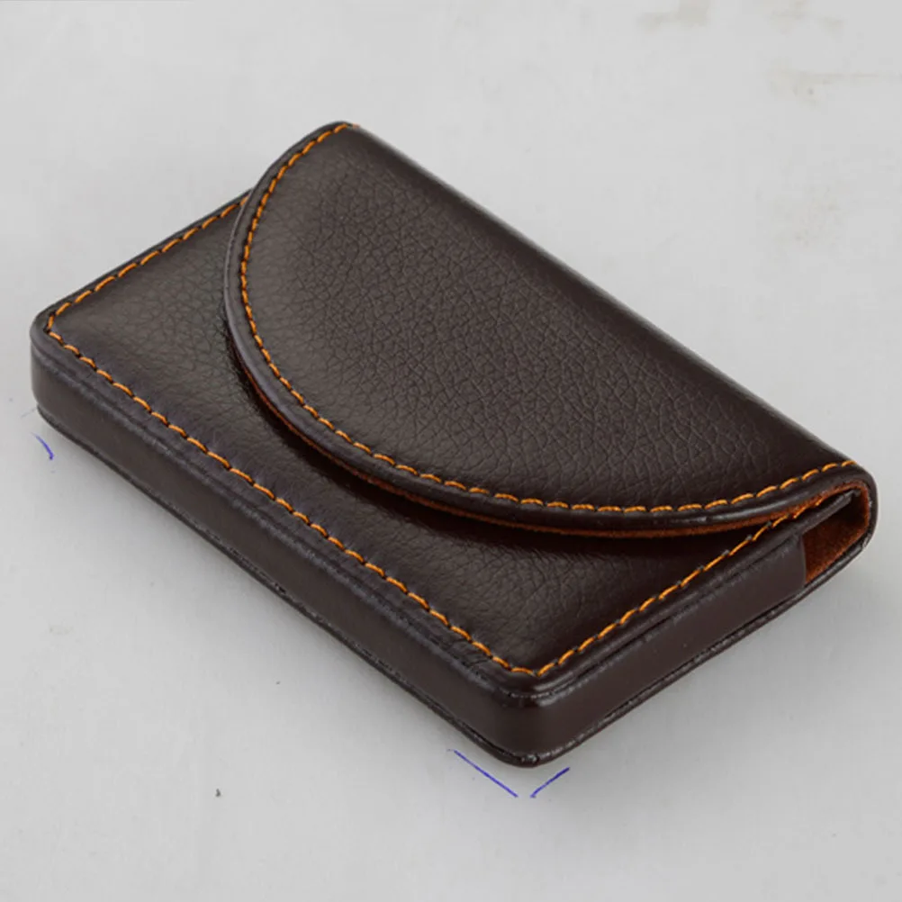 محفظة من البولي يوريثان لحامل بطاقات العمل مع فتحات لبطاقات الهوية، تصميم مدمج لتخزين العملات النقدية، هدية أنيقة للرجال والنساء #1