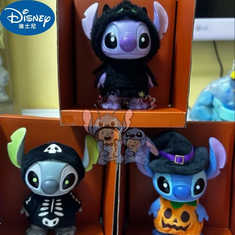 Enesco Disney-punto de Halloween circundante, punto de truco hecho a mano, mago de calabaza, adorno de calavera luminosa, regalo de figura de acción