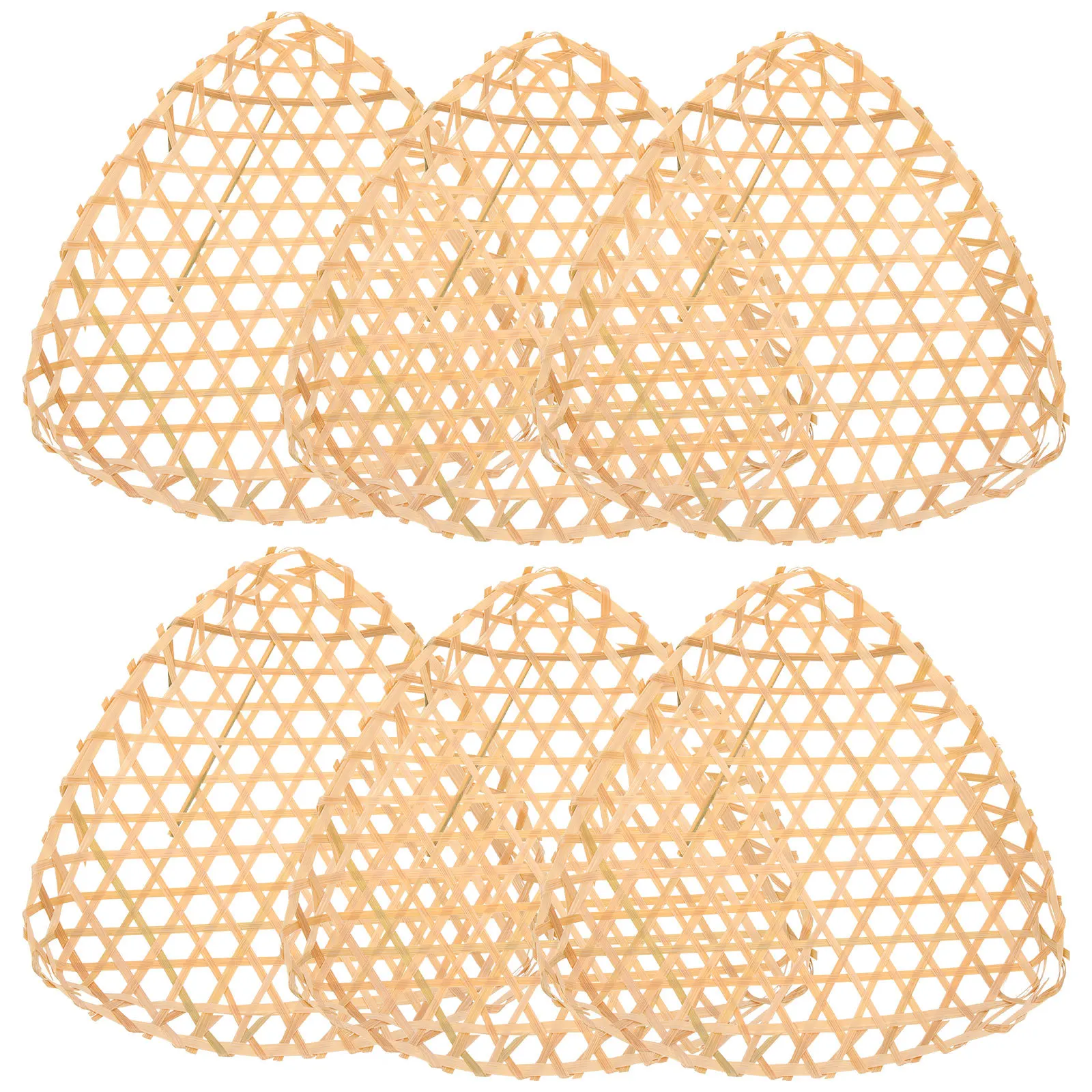 

6Pcs Woven Basket Household Bamboo Food Storage Container Multi-Function Kitchen Use Home Decorative Organizer