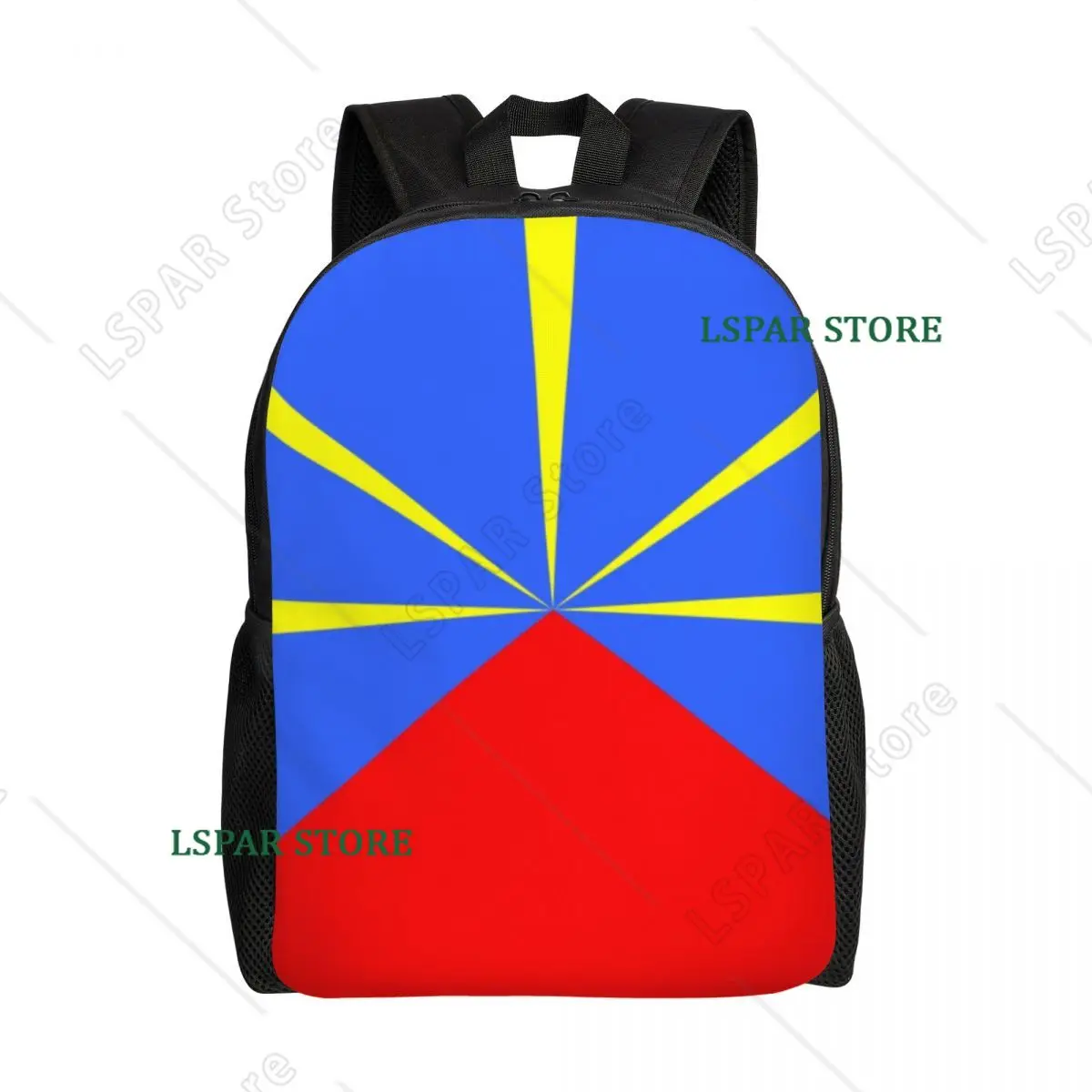 

Custom 974 Reunion Island Flag Backpack for Men Women School College Student Bookbag Fits 15 Inch Laptop Reunionese Proud Bags