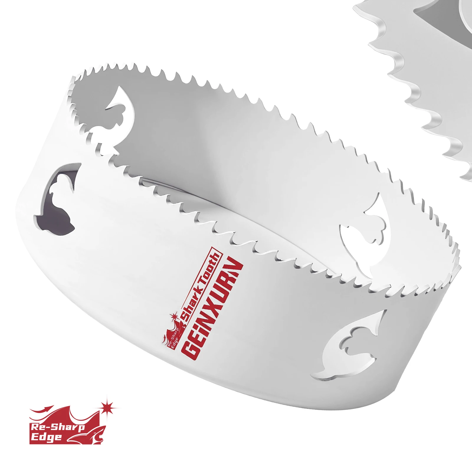 

Geinxurn 4",5",6" Hole Saw Set with Shank Quick Change Arbor Fast, Shark Tooth Blade, 3x Faster Drilling for DIY
