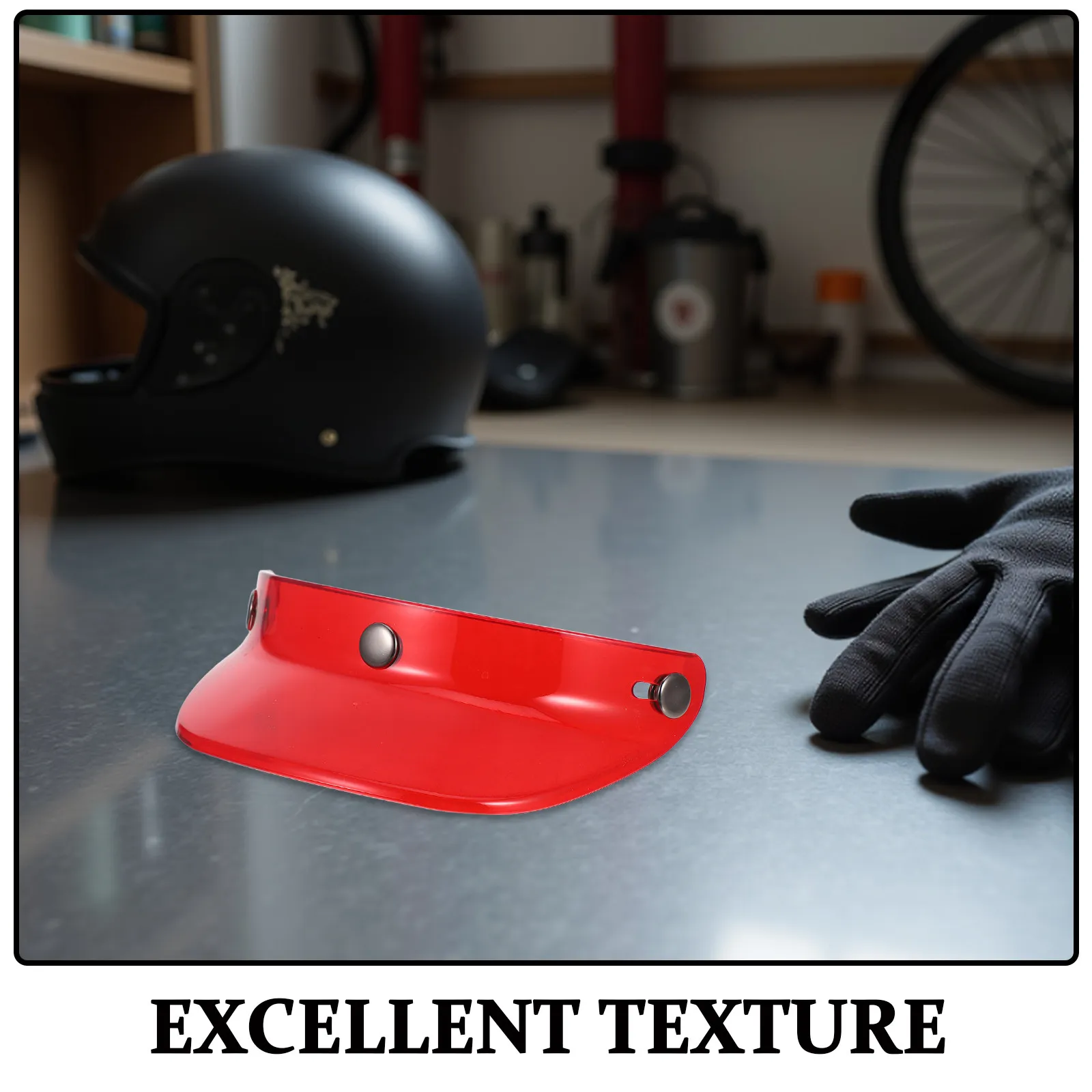 Replaceable Retro Motorcycle Visor for with Three-Buckle Attachment Uv Protection Lightweight Sun Shield Ideal for Urban