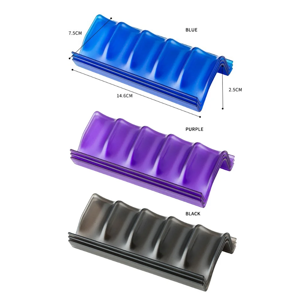 

1 pc Essential Oil Bottle Storage Rack 5 Slots Purple Stackable Plastic Organizer For Drawer Desktop Nightstand Household