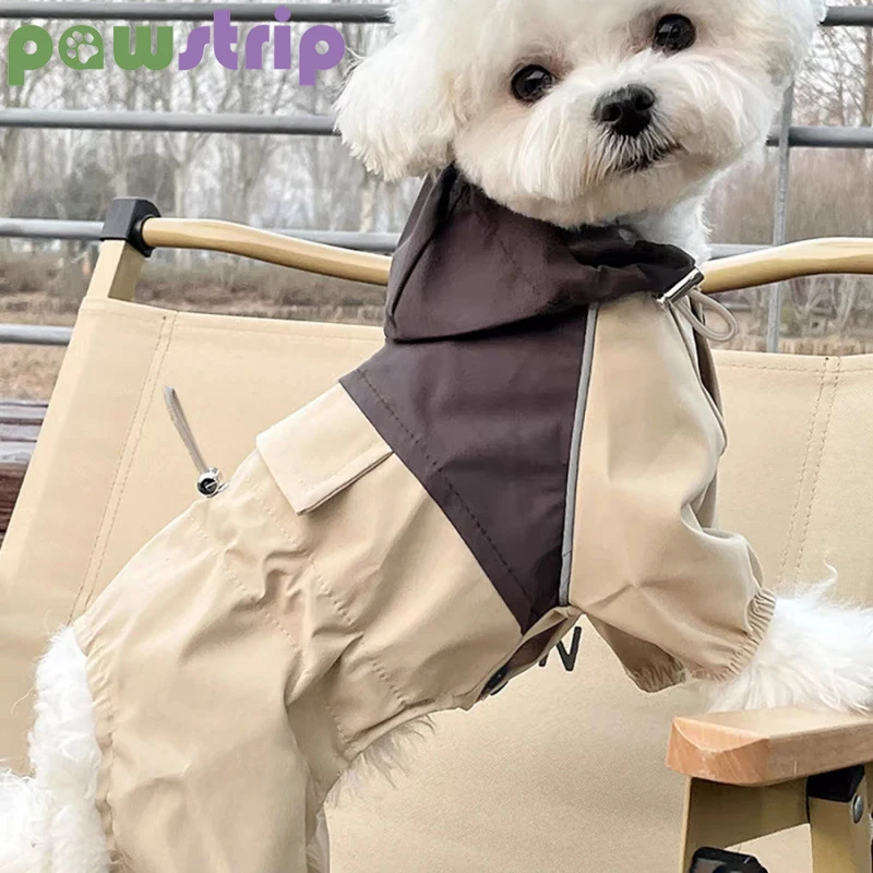 Ropa impermeable para perros de otoño e invierno, impermeable a prueba de viento para exteriores, ropa cálida para mascotas para perros pequeños y medianos, ropa cómoda para cachorros