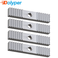 2/4/6/8pcs 9*40mm GT2 Timing Belt Fixing Piece Aluminum Alloy Tooth pitch 2mm Clamp Fixed Clip CNC For 3D Printer part