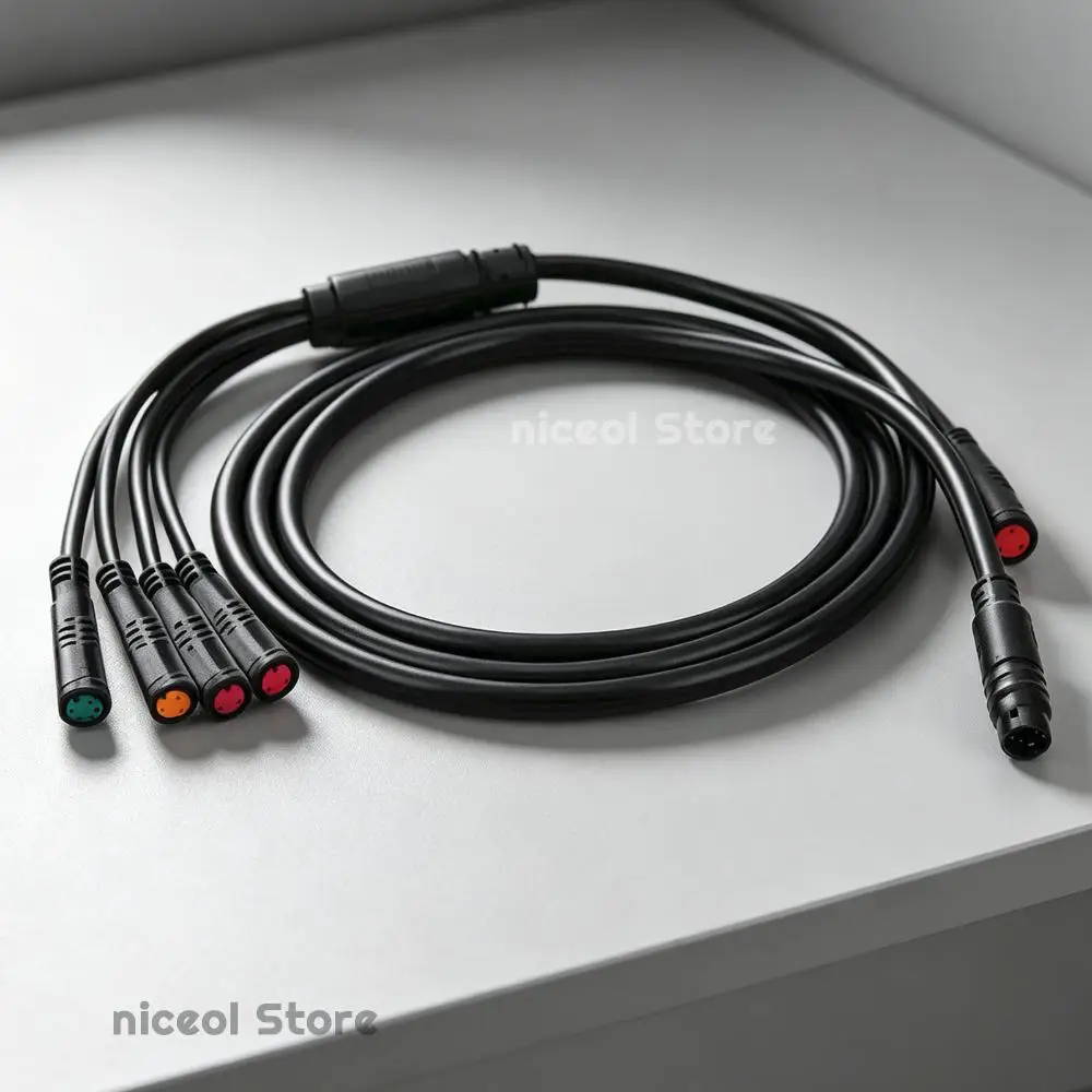 1T5 9-Pin Waterproof Ebike Controller Main Line 1500mm Ebike Throttle Cable Adapter Replacement Parts for Kt Controllers