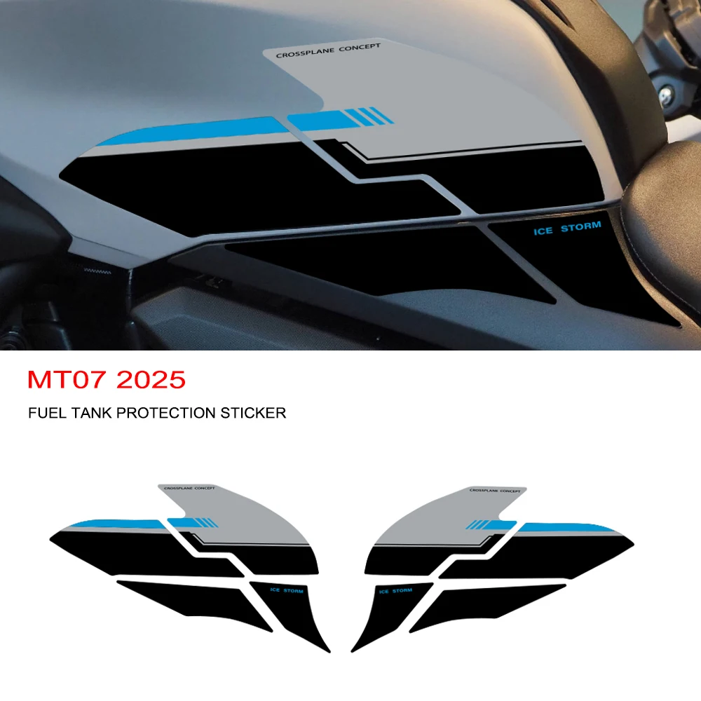 

Для Yamaha MT-07 MT 07 MT07 2025 новый мотоциклетный бак Pad защитная наклейка комплект декоративная наклейка на лобовое стекло водонепроницаемая наклейка