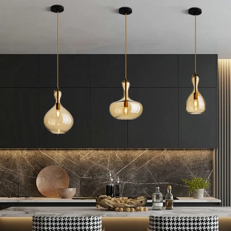 

Nordic Minimalist Chandelier Creative Iron Art Glass Lamp Bedroom Living Room Restaurant Study Light Hotel Bar Lighting Fixtures