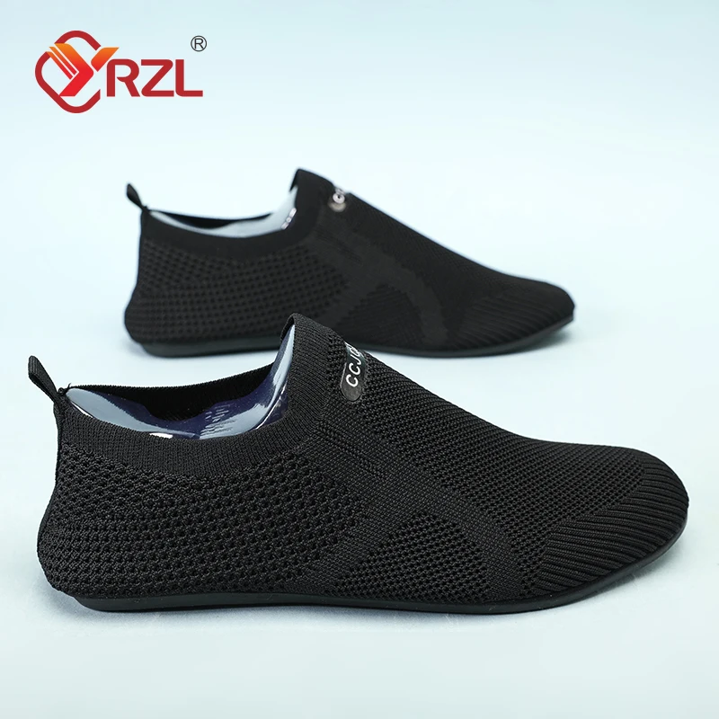 YRZL Men Mesh Loafers Driving Moccasins High Quality Flats Walking Shoes Breathable Non Slip Casual Loafers Summer Mens Shoes