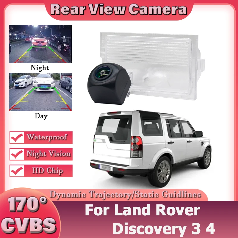 

170 ° Автомобильная камера заднего вида с динамической траекторией для Land Rover Discovery 3 4 2005 ~ 2014 задняя парковка HD CCD CAM аксессуары