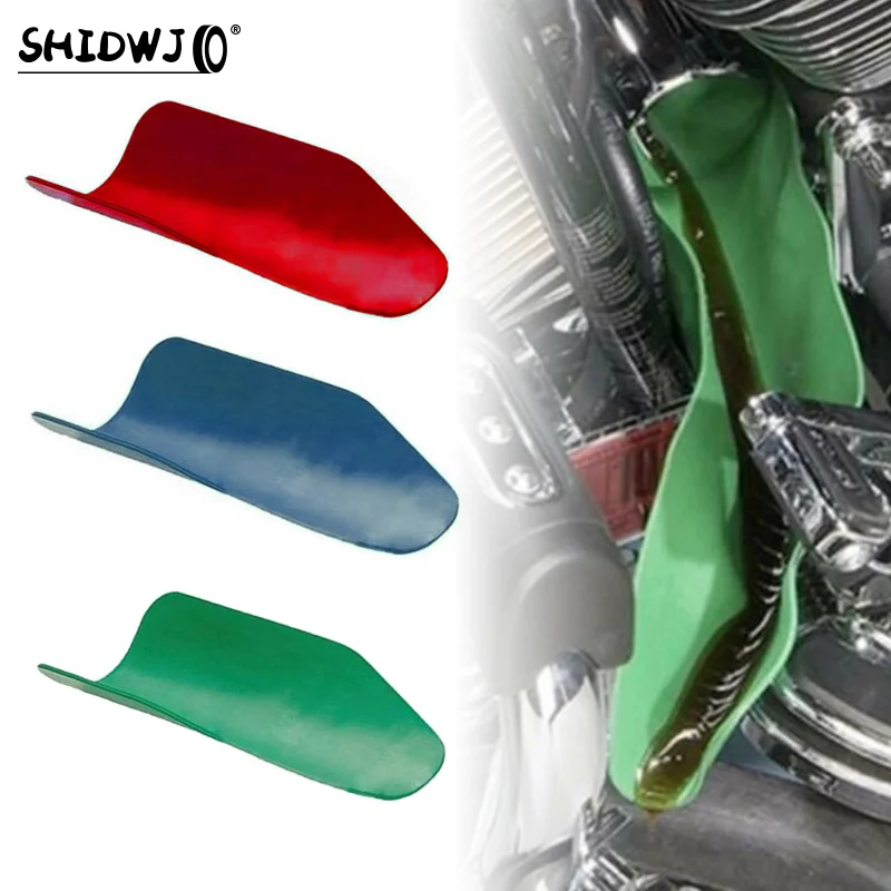 자동차 유연한 배수 도구, 접이식 자동차 깔때기 오일 가이드 플레이트, 오토바이 트럭 엔진 오일 가솔린 충전 도구 액세서리