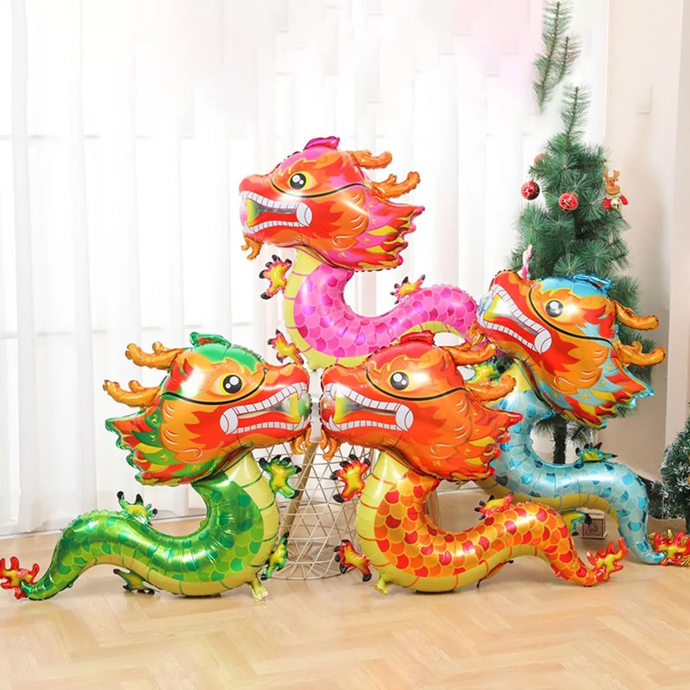 Drache Luftballons Drachen Geburtstag Party Dekorationen Chinesische Drachen Luftballons Mottoparty Babyparty Zubehör China Loong – Detail 3