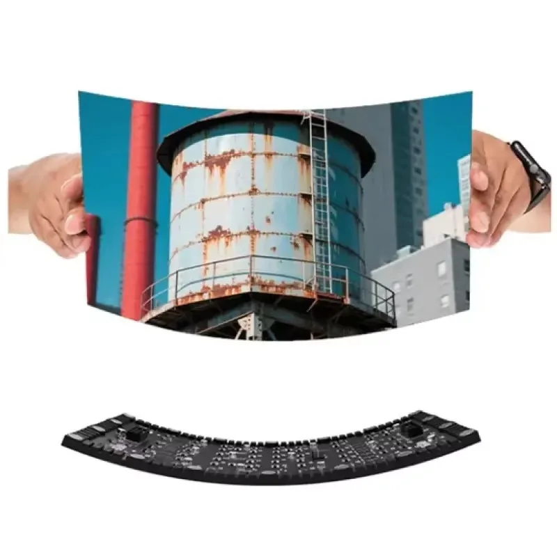 Flexible Curved LED Advertising Wall Full Color Splicable Module For Clothing Store Commercial Interior Decoration