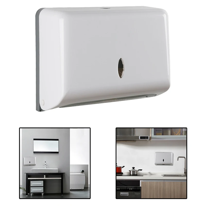 Hand Paper Towel Dispenser Wall Mounted Multifold Tissue Dispenser Single Fold Hand Towel Dispenser for Hotel Bathroom Kitchen