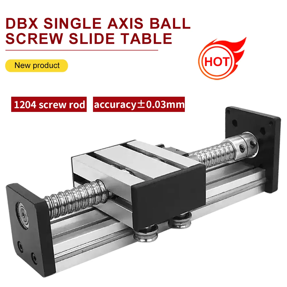 HANPOSE NEMA23 Manufacturer DBX single-axis ball screw slide table 1204 linear guide module industrial type large load slide tab