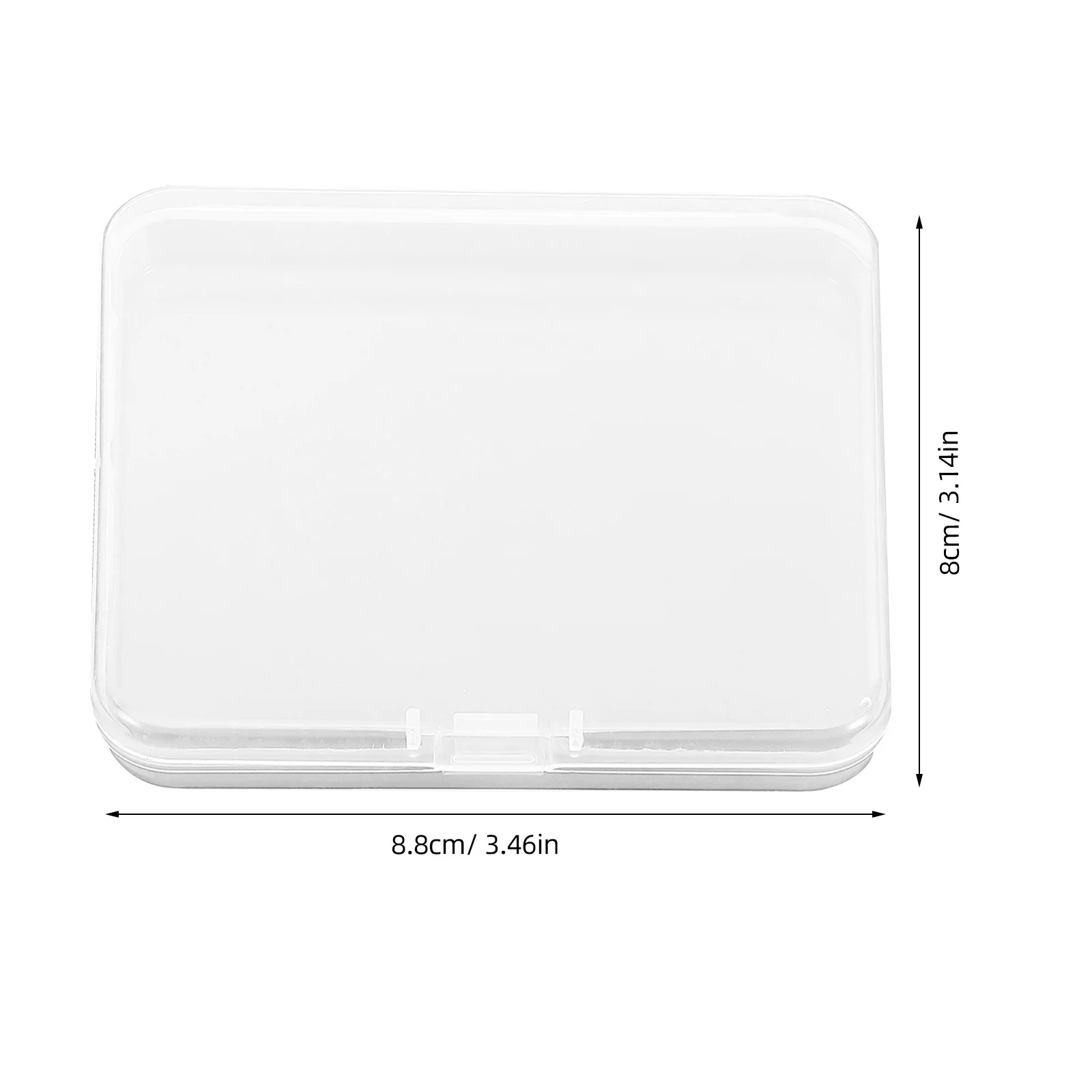 Caja rectangular de plástico transparente para pestañas postizas, organizador de cinta para párpados dobles, estuche de viaje compacto, almacenamiento de pestañas, 3 uds.