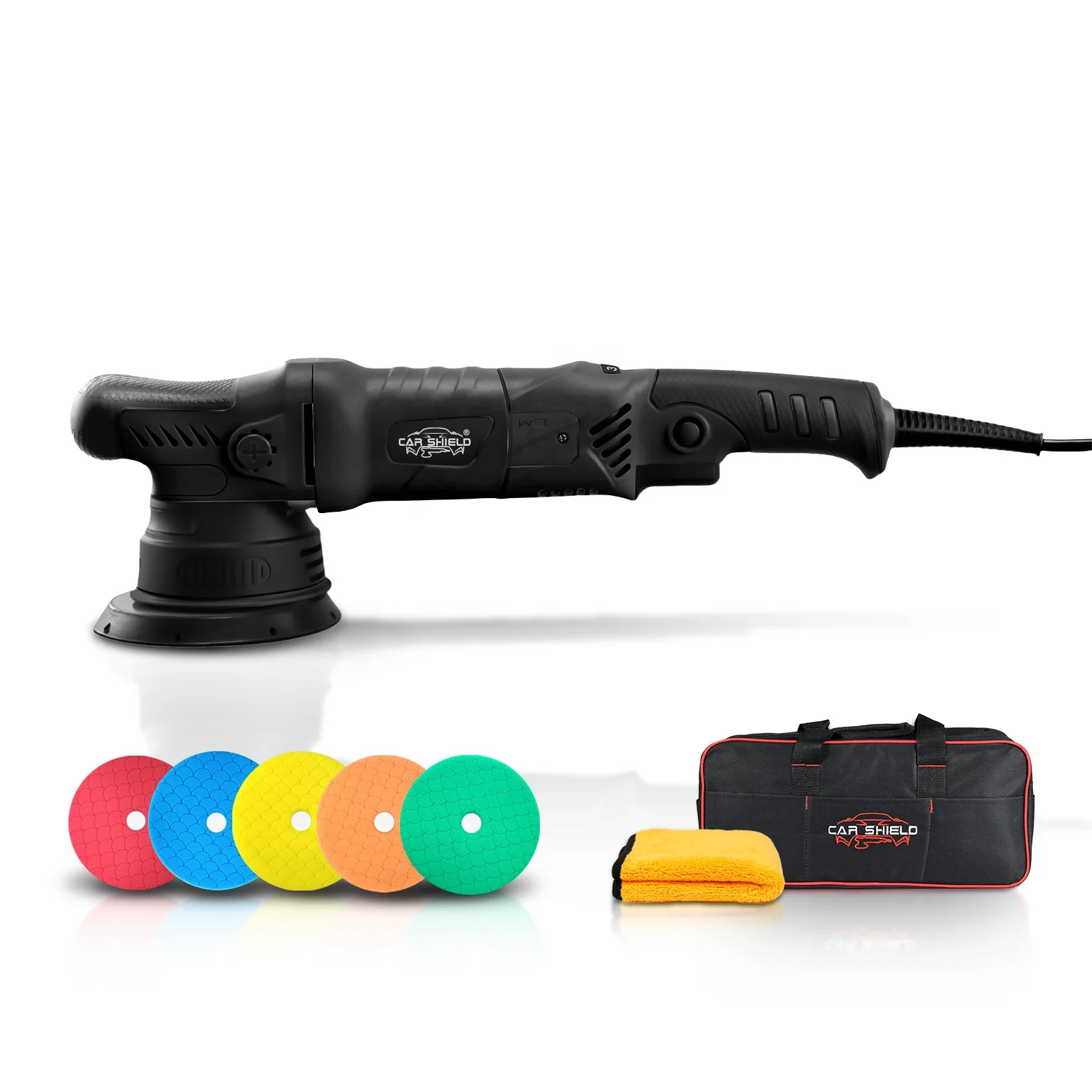 Car Shield 5 Inch 15mm Dual Action Polisher Kit Black Edition