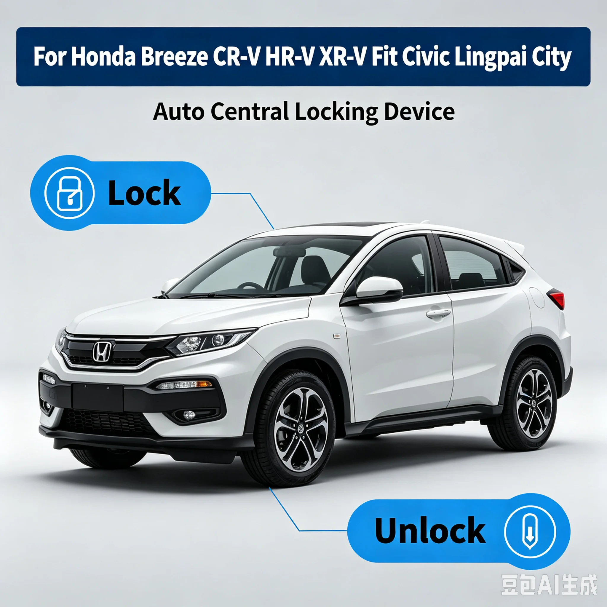 OBD Auto Door Lock Module For Honda Breeze CR‑V HR‑V XR‑V Fit Civic Lingpai City, Auto Central Locking Device