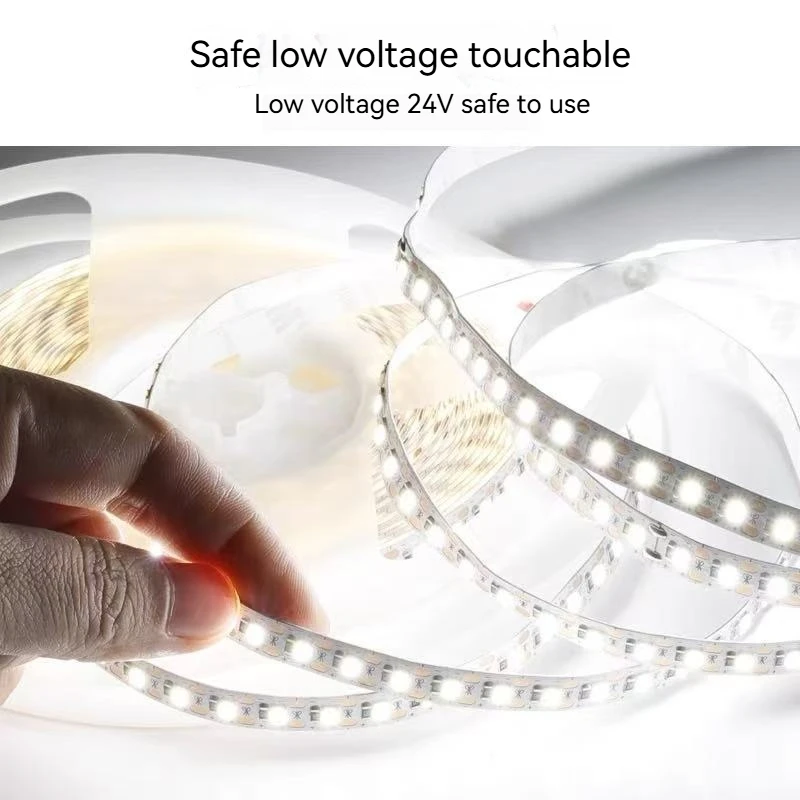 Striscia LED 10M Per Rotolo Striscia LED Lunga DC24V 120LED/M Striscia luminosa Flessibile Tagliabile Tutta la lunghezza è di 10 metri Lampada morbida