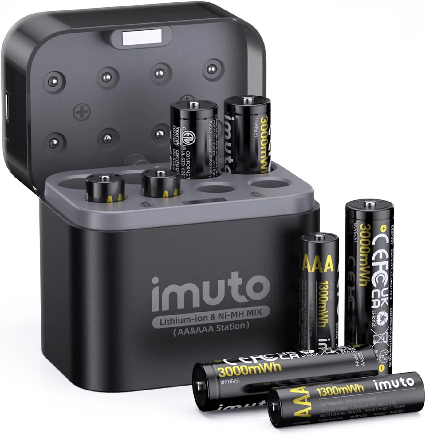 

Перезаряжаемые литиевые батарейки 4 AA и 4 AAA с быстрой зарядкой, долговечные, для устройств с высокой потребляемой мощностью