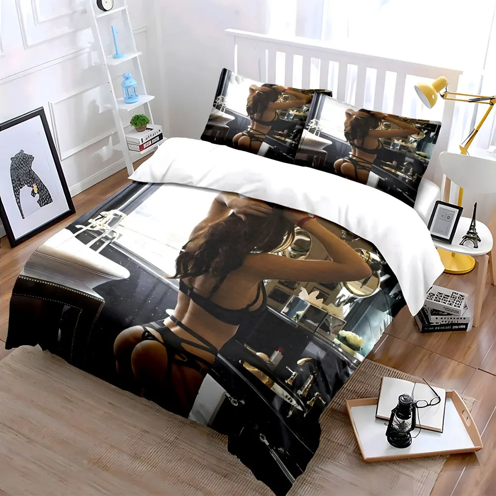 

"Elegant Lingerie Set for Evening" kid's and adults' bedroom decor, Exquisite three-piece bedding set gift