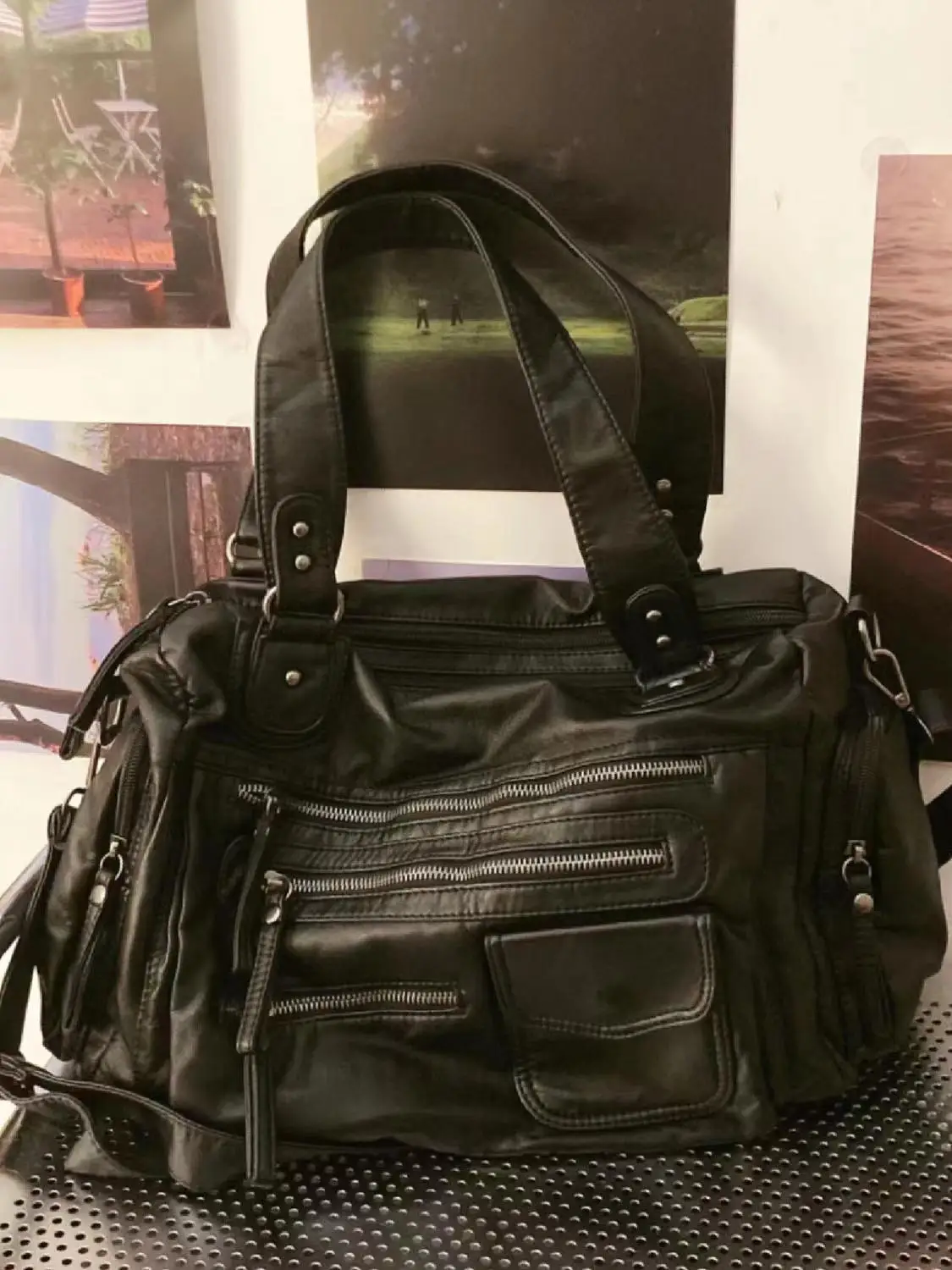 

Vintage Black Handbag Motor Purse Women High Street Pocket Chic Y2k Shoulder Bag Female Harajuku Casual Punk Crossbody Bags 2025