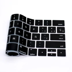 Spanish Keyboard Cover US layout Protector Film Silicone For Macbook Pro 13 15 A1706 A1989 A1707 A1990 With Touch Bar Usa Enter