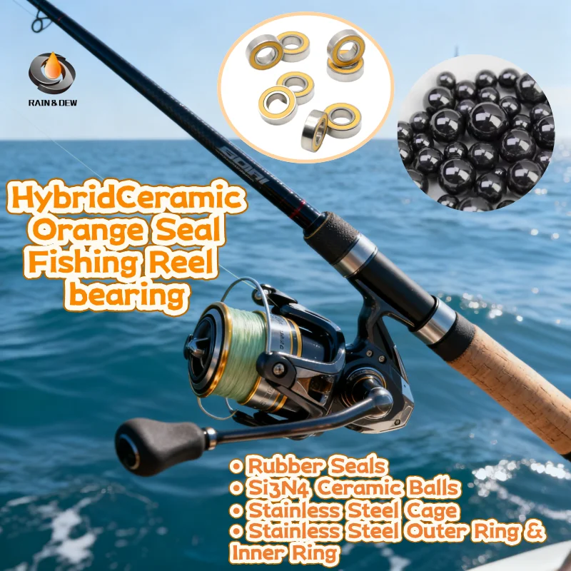 5PCS S687RS CB 7x14x5 mm Bearing ABEC-7 Stainless Steel Hybrid Ceramic Ball Bearing Without Grease for Fishing Reel