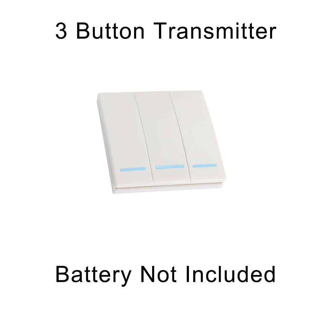 White Wireless Lighting Switch 86x86mm Radio Frequency Three Way Single Control For Home Decor Electrical Switch Parts view 6