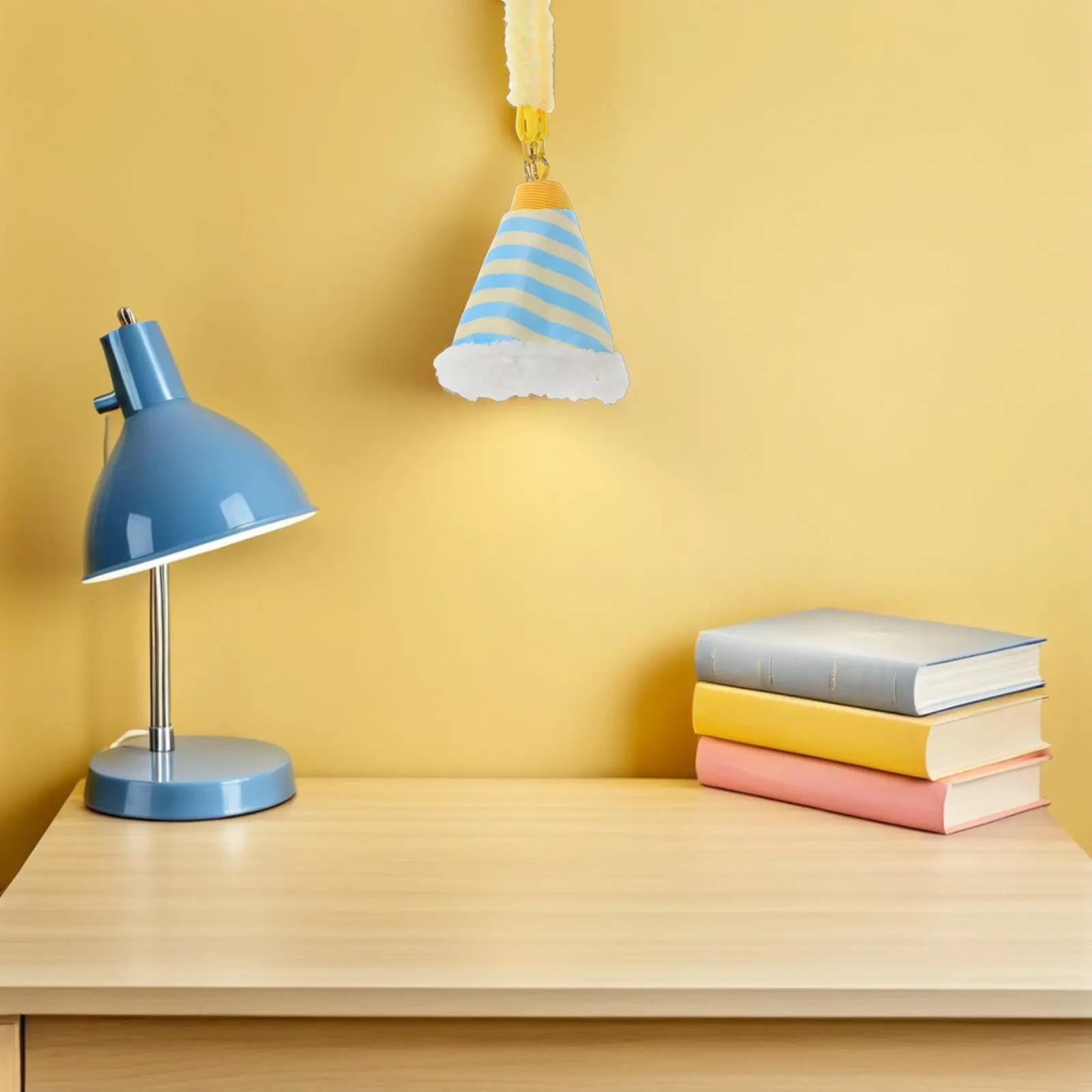 

Перезаряжаемый светодиодный подвесной ночник 9 Вт с 3 уровнями яркости, современный прикроватный настенный светильник с полосатым тканевым абажуром для детской, общежития, уютного уголка