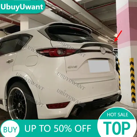 For Mazda CX-5 CX5 2017 2018 2019 2020 2021 Rear Middle Carbon Fiber Car Rear Roof Spoiler