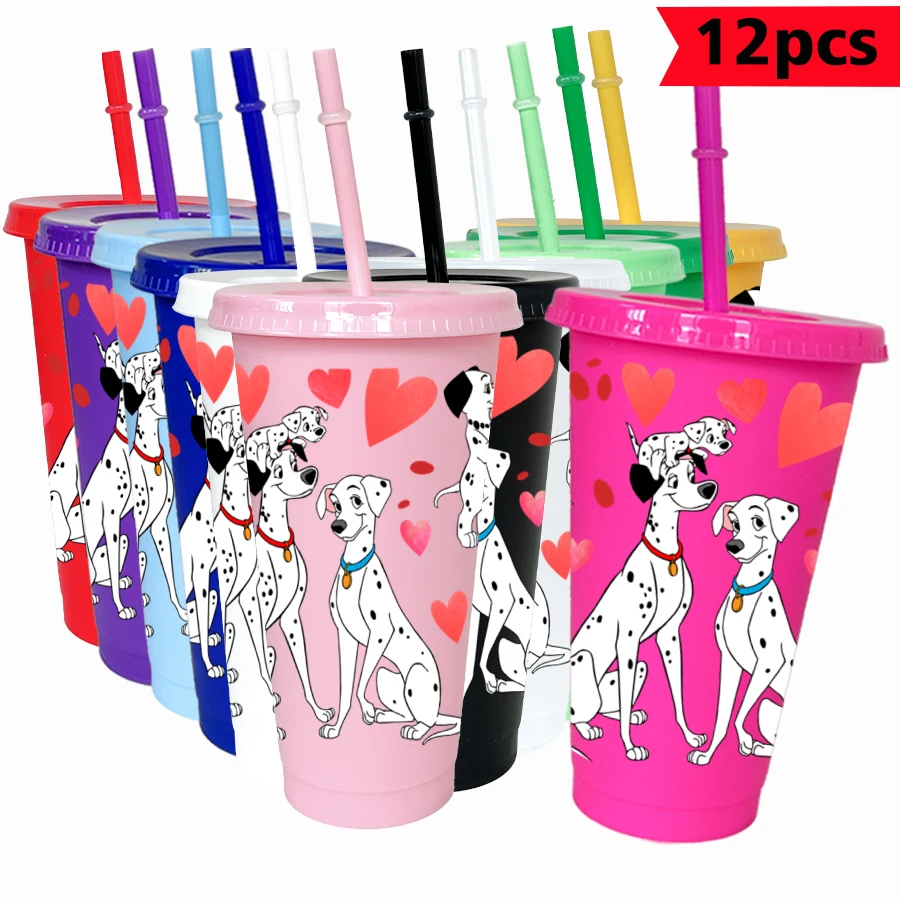 

12PCS/pack Disney, Dalmatians, Love 26oz multi-color plastic water cup party drinking set birthday/back to school gift