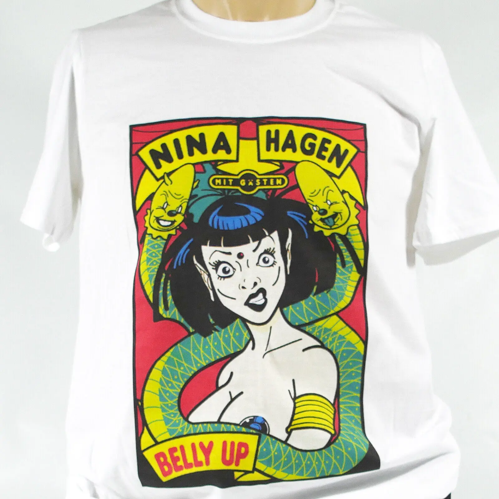 Nina Hagen Punk Rock Short Sve White Unisex T-shirt S-3XL