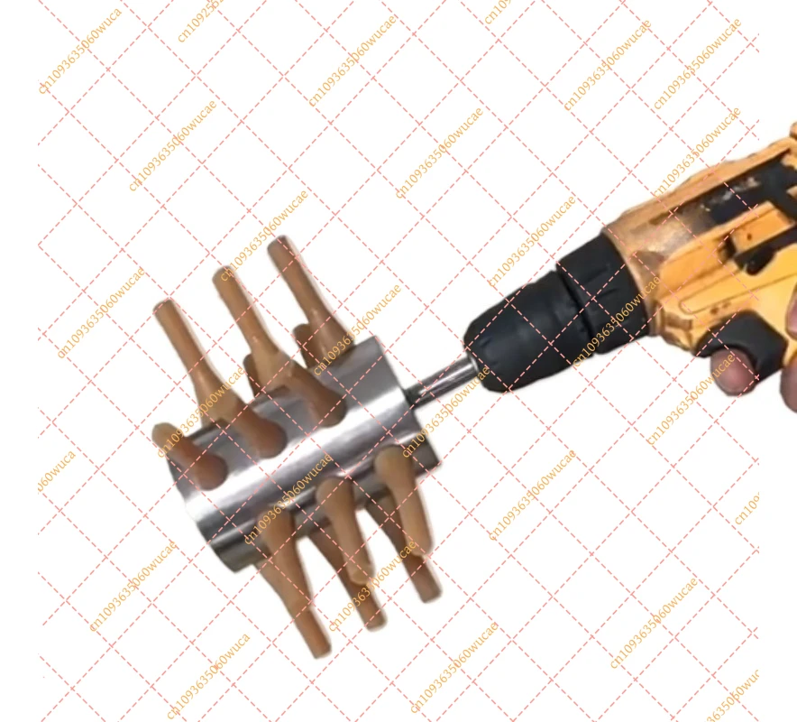 

Electric Drill Chicken Plucker Attachment Stainless Steel 18-Finger Feather Removal Head Semi-Automatic Poultry Plucker Machine
