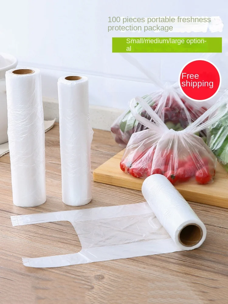 

Vest-style fresh-keeping bag small fruit packaging plastic bag household disposable thickening point-breaking fresh-keeping film