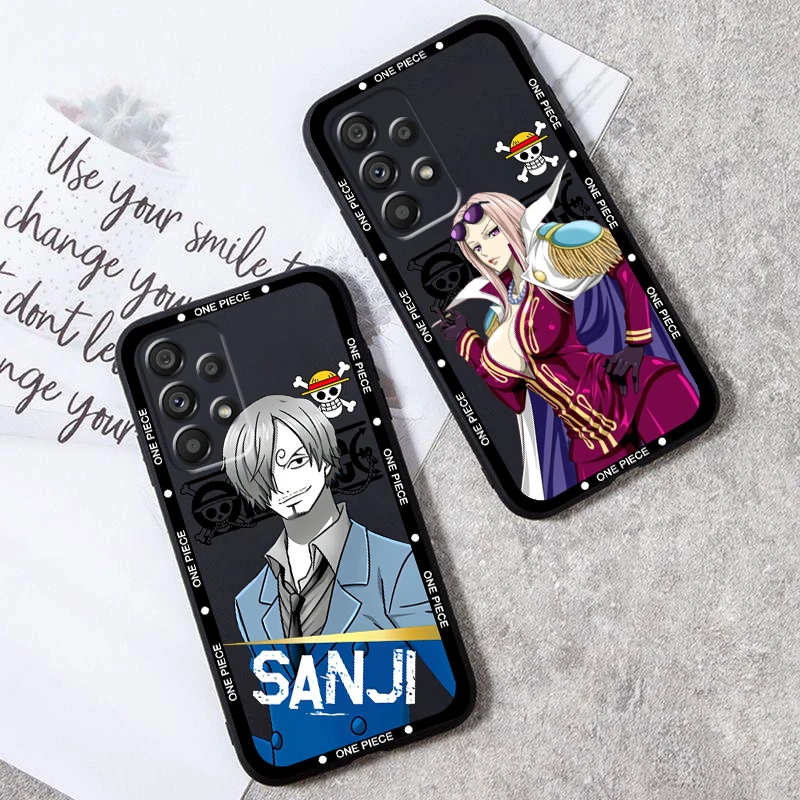 One Piece Nami Usopp Cute For Samsung A53 A52 A33 A32 A51 A71 A21S A13 A73 A55 A22 A23 A35 A72 A54 A12 5G Black Cover