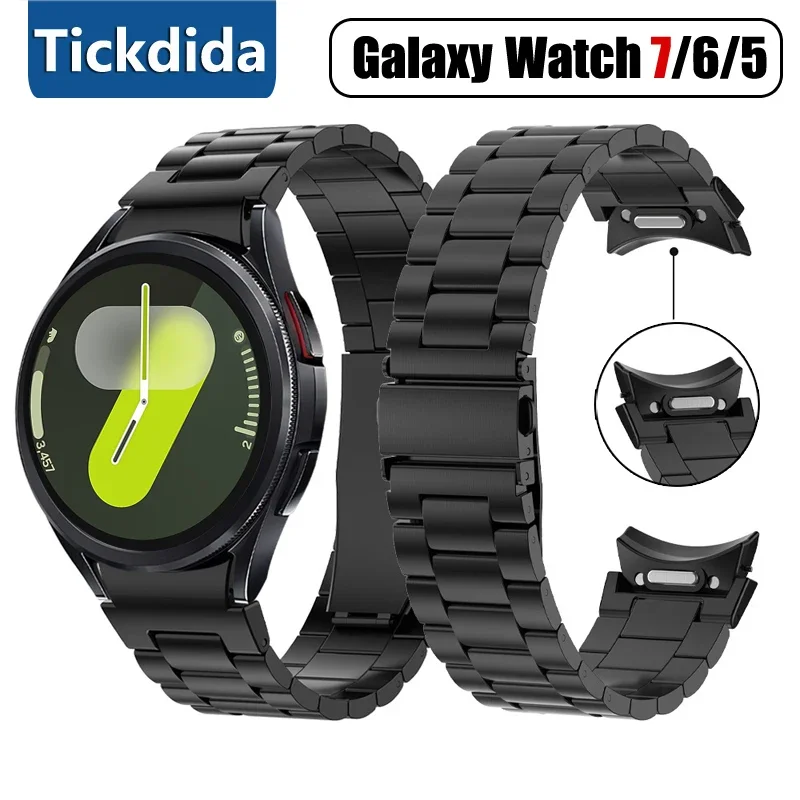 

Metal Strap for Samsung Galaxy Watch 7 6 5 4 44mm 40mm Bracelet One Click Attachment for Galaxy Watch 7 6 Classic 47mm Band