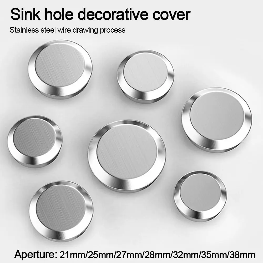 Stainless Steel Sink Plug Faucet Hole Cover Water Stopper Kitchen Drainage Seal Anti-leakage Basin Laundry Easy Use Accessories