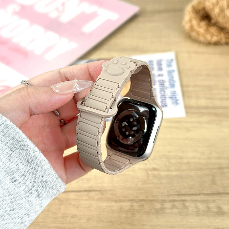 حزام سيليكون مغناطيسي لساعة أبل ألترا 3 40 مللي متر 44 مللي متر 46 مللي متر 45 مللي متر 49 مللي متر 42 مللي متر 41 مللي متر كوريا سوار iWatch 11 10 SE 9 8 7 6 #4