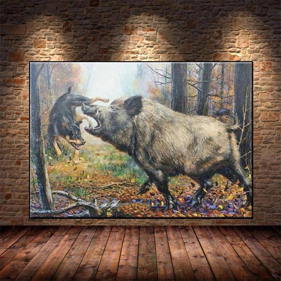 Outdoor Hunting Pictures - Peinture au diamant d'animaux de la