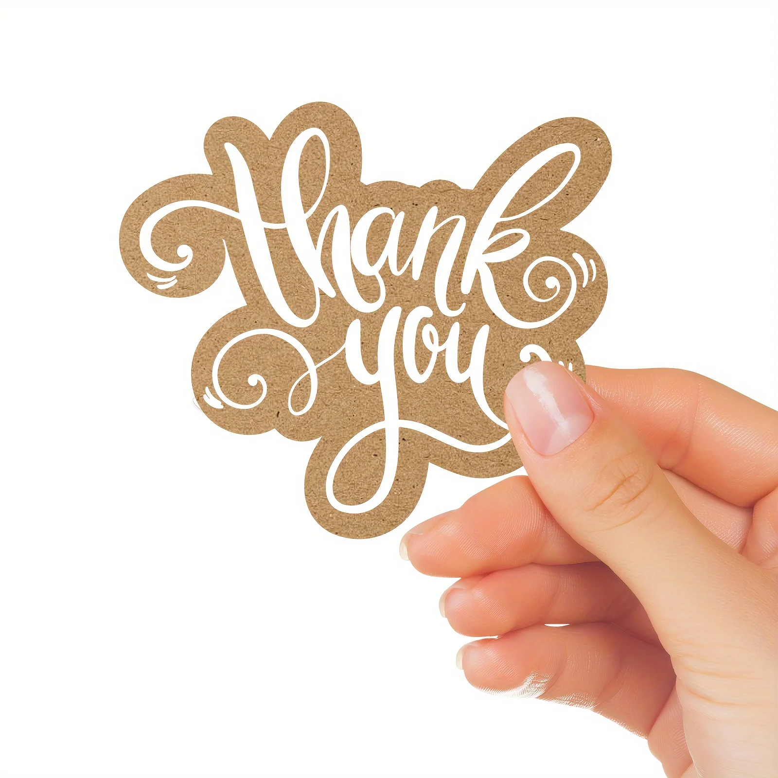 100 Pcs Unique Thank You Cards Small Business, Brown  Thank You Cards for Small Business.