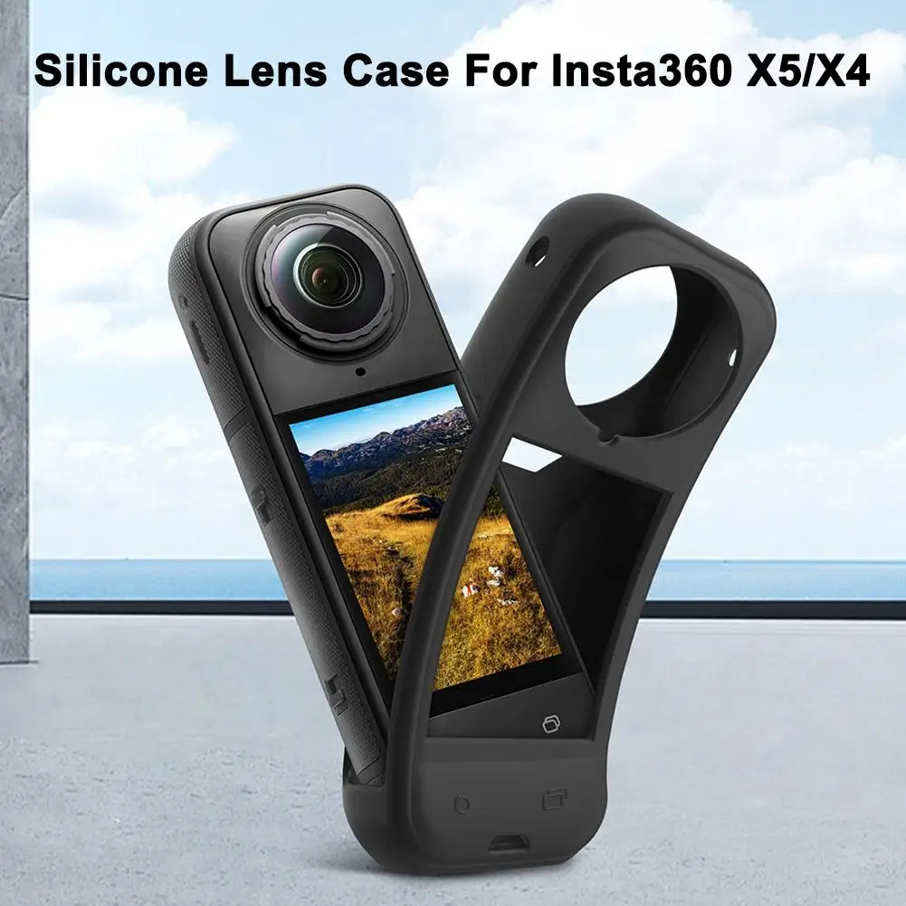 Black Version For Insta360 X5 Lens Body Cover Lens Protective Cover Anti Drop And Skin Friendly Silicone Protective Cover P7Y3
